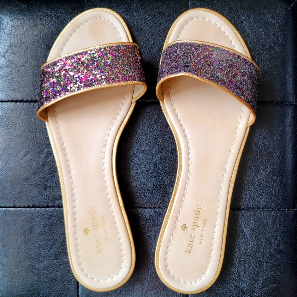 Kate Spade Size 9 Glittery Slippers